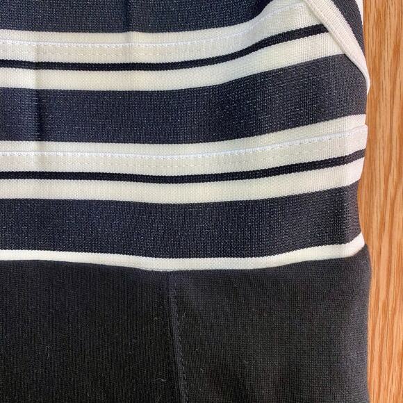 Anthropologie Maeve Black White Crosswise Stripe Fit & Flare Mini Dress Womens 6 - Picture 7 of 15